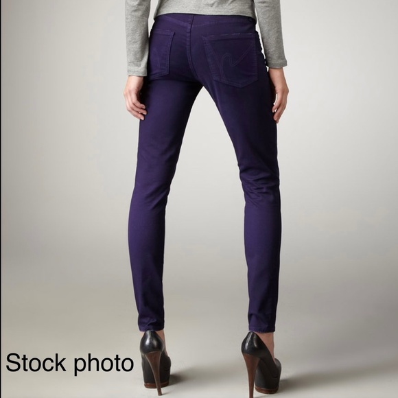 BNWOT CoH POISON (PURPLE) THOMPSON MEDIUM RISE CROPPED SKINNY JEANS - Picture 2 of 15